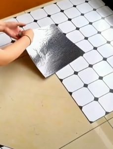 Non Slip Wallpaper Flooring Reform Kitchen Sticker Self Adhesive Waterproof Wallpaper Lantai Dapur