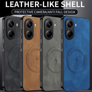 XiaomiPOCOF8Ultra Magnetic Case For Xiaomi POCO F8Ultra F8Pro F8 Ultra Pro 2025 Napa-textured PU Silicone Leather Back Cover Shockproof Bumper