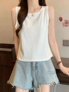 QIAOCHENXIAN | Stomach Cover Large Size Tank Top Women Summer Spring Sleeveless Single Color