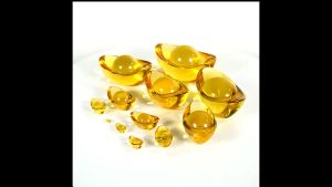 WHL 水晶大元宝 FENG SHUI 水晶 元宝 招财 家居 新年 婚庆 摆件 聚宝盆 元寶 神 金元宝 Gold Ingot Gold Yuan Bao Decorative Accessories