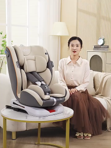 Beige Kids car seat newborn to 12 years Kids isofix Rotatable car seat old ECE Certied Portable Seat Car Seat