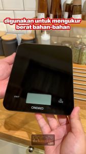 Onemed EK2260 Timbangan Dapur Elektronik Digital Elektrik Tahan Air Debu Alat Ukur Volume Susu Buah Sayuran Scale Kitchen Electric Mini Portable Touch Screen EK 2260
