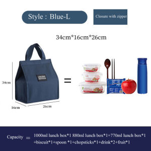 [SG Stock]Portable Thermal Insulated Lunch Bag - Waterproof Large Capacity Tote for Women Kids & Men | Breakfast Lunch & Picnic Use