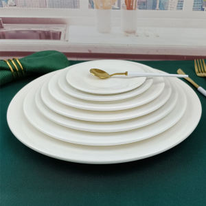 Large Round White Steak Plate 12 Inch