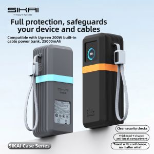 Sikai | High Security Protective Case for Built-in Cable Power Bank 25000mAh