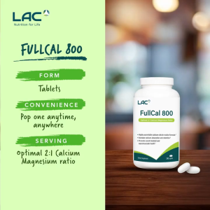 LAC FULLCAL - FullCal 800 Calcium Magnesium 120 caplets แคลเซียมแมกนีเซียม ดูดซึมง่าย ดูแลกระดูกและฟัน ช่วยคลายกล้ามเนื้อ ป้องกันตะคริว ช่วยให้หลับสบาย 120 เม็ด