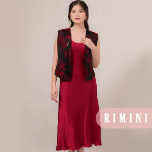 RIMINI - Set Dress Cewek Outer Satin Embos Cheongsam XS-XL - Xionglue Dress 85867-85868