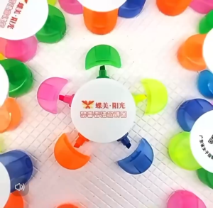 Multi-color 5in1 flower shapes Highlighter for Student officer marker pen Stationery homework supplies Marker