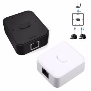2 Port Gigabit Network switch RJ45 Switch Network Splitter Cable Extender 1000mbps Selector Power Free 2 Way adapter Connector