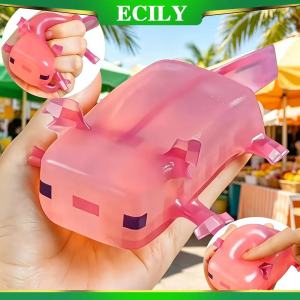 ECILY Cute Salamander Fidget Squishes Mini Tabas Squishy Axolotl Squeeze Toy Release Emotions Squishy Toys Slow Rising Decompress Toys