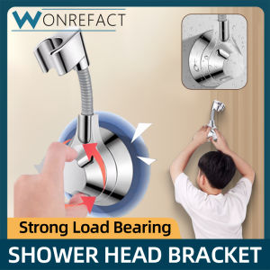 Self-Adhesive Shower Head Holder 360°Adjustable Shower Bracket Wall-Mounted Accessories Strong Attachable