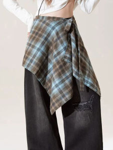 JIFANPAUL | Retro Plaid Jazz Dance Belt Women Irregular Design