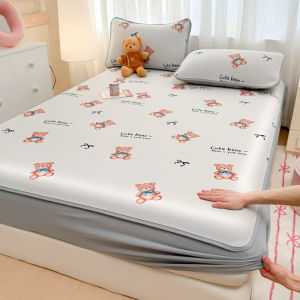 WUYINLIANGPIN | Bộ Drap Giường Mát Lạnh Mùa Hè Bằng Vải Kẻ Sọc