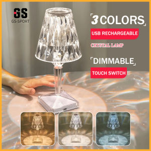 LED Crystal Diamond Lamp Rose lamp Rechargeable Touch Night Light Bedside Table Lamp 3 colors/16colors