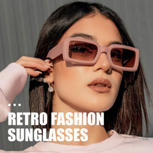 Ka💥Retro Fashion Sunglasses Kepribadian Hip Hop Trendy Square Sunglasses