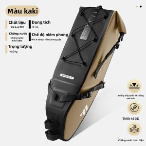 West Biking | Túi Xe Đạp Phía Sau WEST BIKING Dung Tích Lớn Chống Nước Màu Đen/khaki Có Đế Chống Trượt Hỗ Trợ Yên Xe Phụ Kiện Túi Xe Đạp