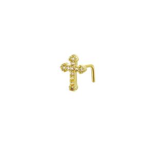 20G L Shape Cross Nose Piercing Ring Nose Stud Surgical Steel Nostril Pin Septum Piercing Nez Dangel Nariz Pircing Nose Hoop