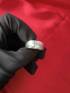 Diamcity (Free Gra Certificate) Cincin Moissanite 2 Karat Pria Yang Mendominasi Dengan Bukaan Yang Dapat Disesuaikan