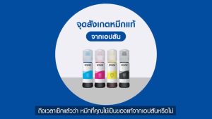 Epson Ink รุ่น T6641 T6642 T6643 T6644 BCMY FOR PRINTER TANK L120/L220/L360/L565/L1300 พร้อมกล่อง