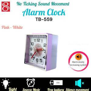 ( SG STOCK ) no ticking sound movement battery operated alarm clock