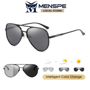 MENSPE Photochromic Sunglasses Men Sunglasses Fashion Polarized Sunglasses Photochromic Auto Color Changing Sunglasses Driving Glasses Dual-Use HD Reading Glasses