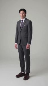 Classic Men 2 Piece Suit Slim Fit Two Button Blazer Pants Set Elegant Business Wedding Prom Party Formal Tuxedo