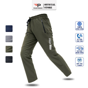 Quần Dài Thể Thao Nam Co Giãn Túi Khoá Chất Dù Pigofashion Fp02 (Xanh Đen)