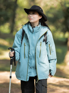 Psalmist Three-in-One Detachable Hooded Jacket Mens Womens Compact Size Commuter Style Three-Proof Outerwear Coat