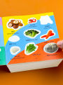Early Education Sticker Book Children's Cartoon Stick Figure Training Concentration Power Kindergarten Boys Girls Book Knowledge Base. 