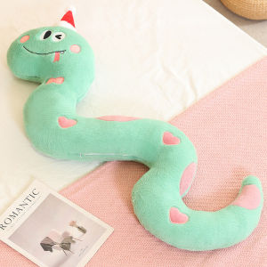 Adorable Long Snakes Toy Plush Doll Sleeping Pillow Cushion New Year Gift for Girls Realistic Doll Soft PP Cotton Filled Toy
