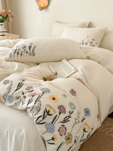 Cream Style Cotton-Linen Bedding Set