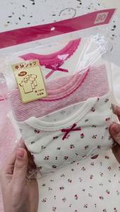 วินติน 3 เสื้อยืดแขนสั้นผ้าฝ้ายสำหรับเด็กผู้หญิง ระบายอากาศได้ 100% เสื้อตัวในสำหรับเด็ก เสื้อบางสำหรับเด็กผู้หญิง