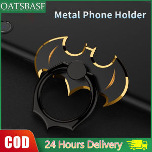OATSBASF Magnetic cell Phone Holder Mini Ring Bat Shape Metal Aluminum 360 Degree Rotating Finger Mobile Phone Stand For iPhone 12/13/14/15