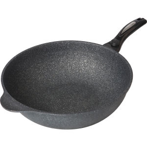 Non-Stick Wok Pan Flat Bottom Induction And Gas Stove Special Fried And Stew Dual Purpose Home Use Aluminum Alloy Pot