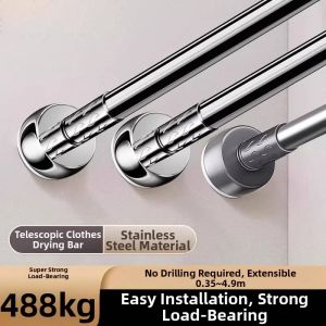 Adjustable No-Drilling Stainless Steel Multi-Function Pole