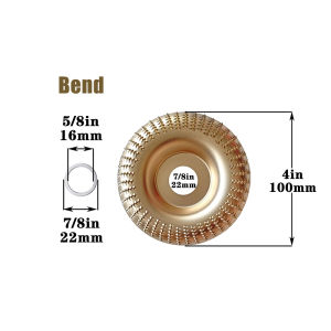 1pc Wood Carving Disc with Universal Grinder Wrench for Angle Grinder with 22/16mm Arbor Wood Shaping Disc Grinder Cutting Wheel