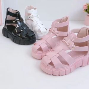 Maxi shoes high top sandals for kids girls zip thicken the sole sandlas for kids size 25-36