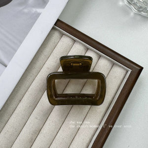 Chicken Feather Half Tie Hairpin Female Back Head Small Jaw Clip Classy Hair Volume Less Shark Clip Headdress 2024 New Arrival Classy