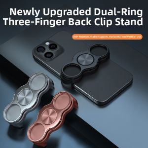 Rotating Portable Double Loop Three-Finger Phone Holder