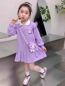 Princess Style Spring Autumn Dress for Girls Baby Clothes Childrens Clothing Long Sleeve Korean Style Fashionable Dress