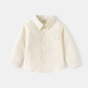 Autumn Spring Long Sleeve Button-down Shirt Boys