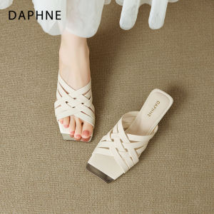 Daphne | Dép Mũi Hở Gót Cao Phong Cách Vintage
