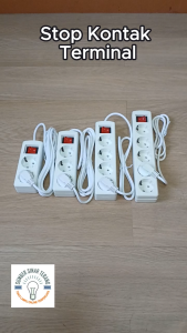 Stop Kontak MYVO Teriminal Colokan Listrik Warna Putih Kabel Kuningan Panjang Awet Garansi SNI