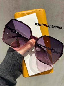 PATU | Driving Purple Pink Gradient Polarized Sunglasses Large Frame Face Slenderizing