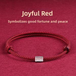 Good Luck Auspicious Red String Hand & Ankle Chain Pure Silver