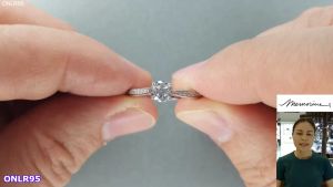 ONLR95 : แหวนเงินแท้ 925 ฝังเพชรสวิส (CZ)