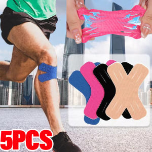 5Pcs Kinesiology Tape Elastic Therapeutic Sports Tapes for Knee Shoulder and Elbow Waterproof Athletic Physio Muscles Strips