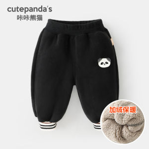 Thickened Fleece Baby Pants for Boys Children Long Trousers Autumn Winter Clothes Infant Toddler Cotton Pants Casual Style