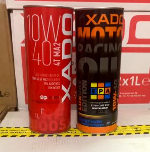 DẦU NHỚT XE SỐ - CÔN TAY XADO Atomic Oil 10W-40 4T MA2 RED BOOST 1LIT MADE IN HOLLAND