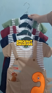 Jumpsuit Bayi Jumper Bayi Newborn Baby Bordir Pakaian Bayi 0-12 bulan motif Karakter Dinosaurus.